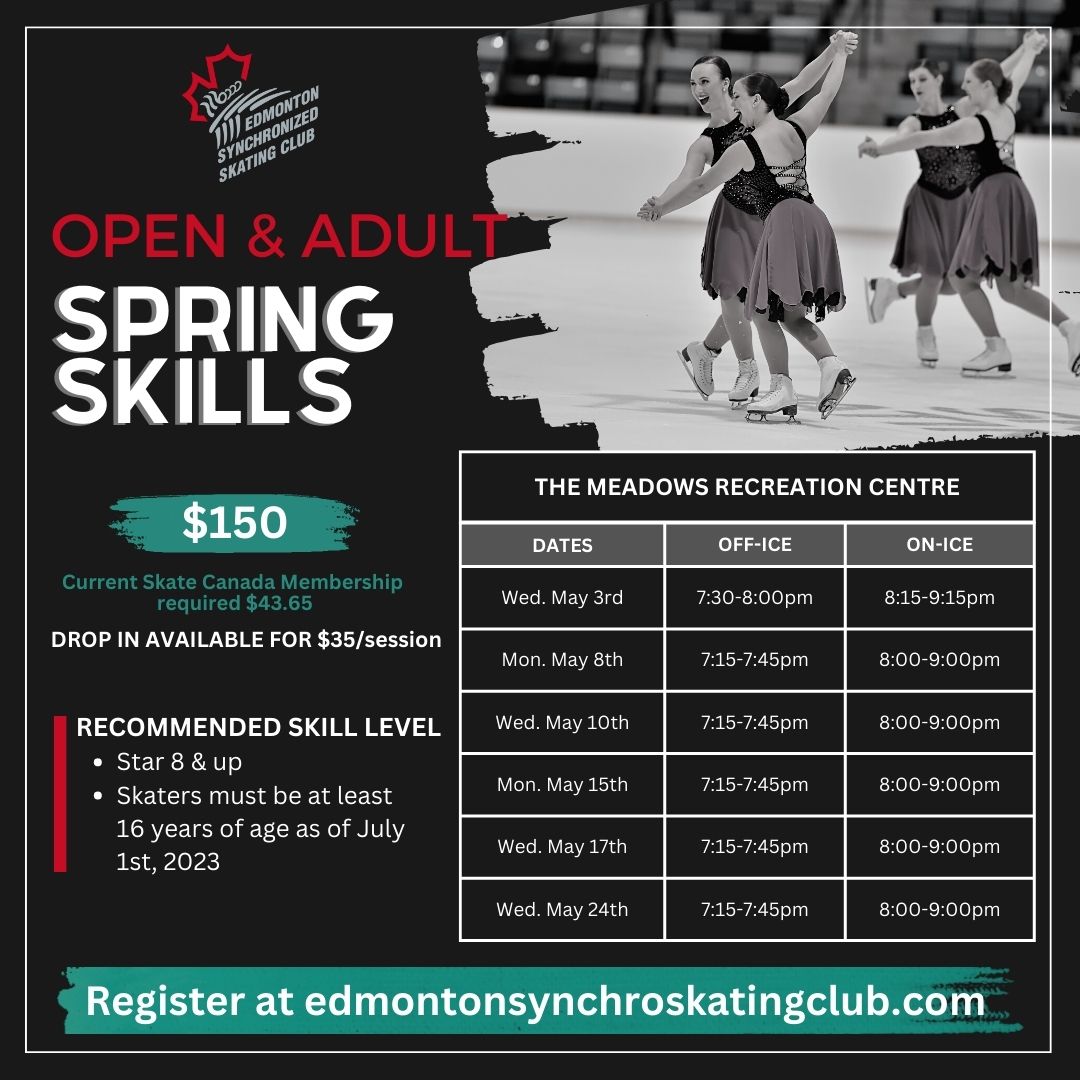 Spring Skills Edmonton Synchronized Skating Club figure skating